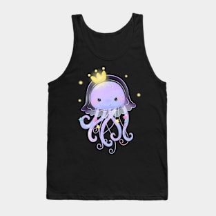 jellyfish crown cartoon Tank Top